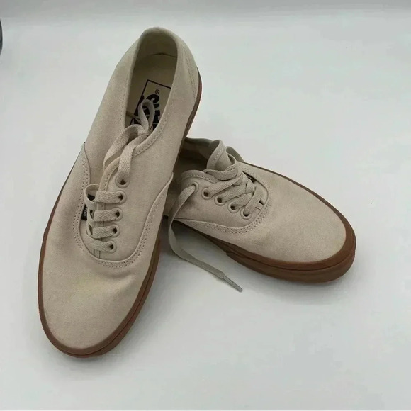 VANS Men’s 7.5 Women’s 9 Authentic Shoe Sneakers Color Oatmeal - Picture 1 of 8